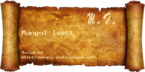 Mangol Ivett névjegykártya